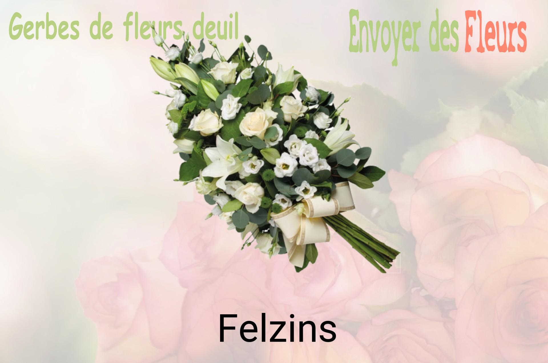 Gerbe de fleurs de deuil livrée à Felzins